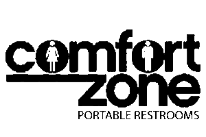 Comfort-Zone-Logo_Blk Comfort Zone logo in black and white featuring women's restroom sympbol in the letter 'o'
