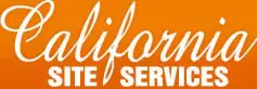 california_site_services_logo Logo of California Site Services, featuring stylized white script on an orange background