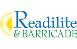 readilite_logo_0 Logo of Readilite & Barricade featuring stylized text with a crescent moon graphic on the left