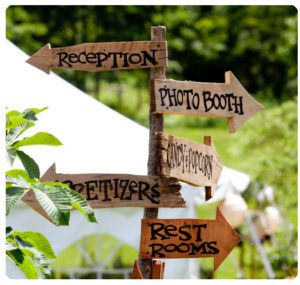 Wedding restroom sign